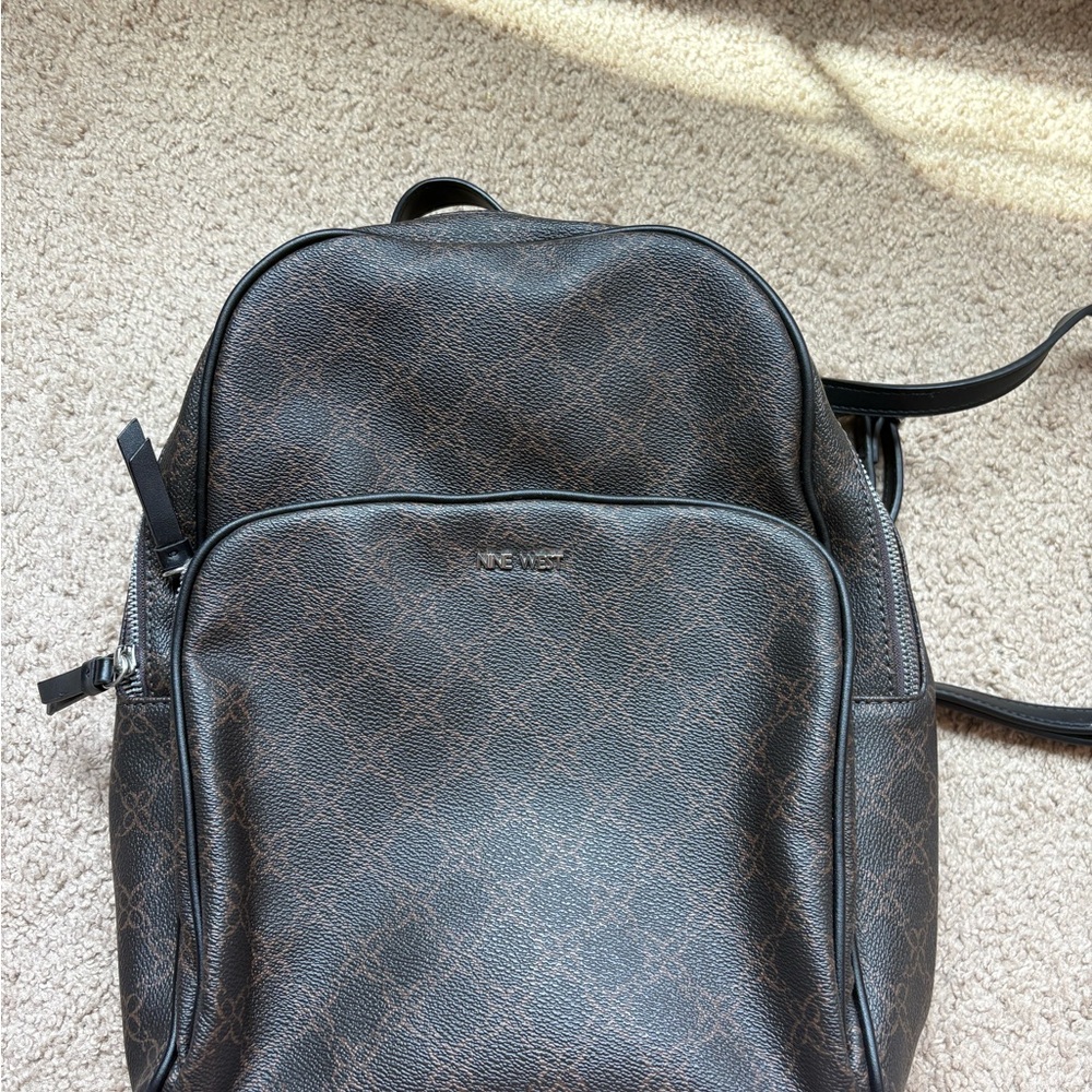 Nine West Brown Leather Backpack with Vintage Appeal